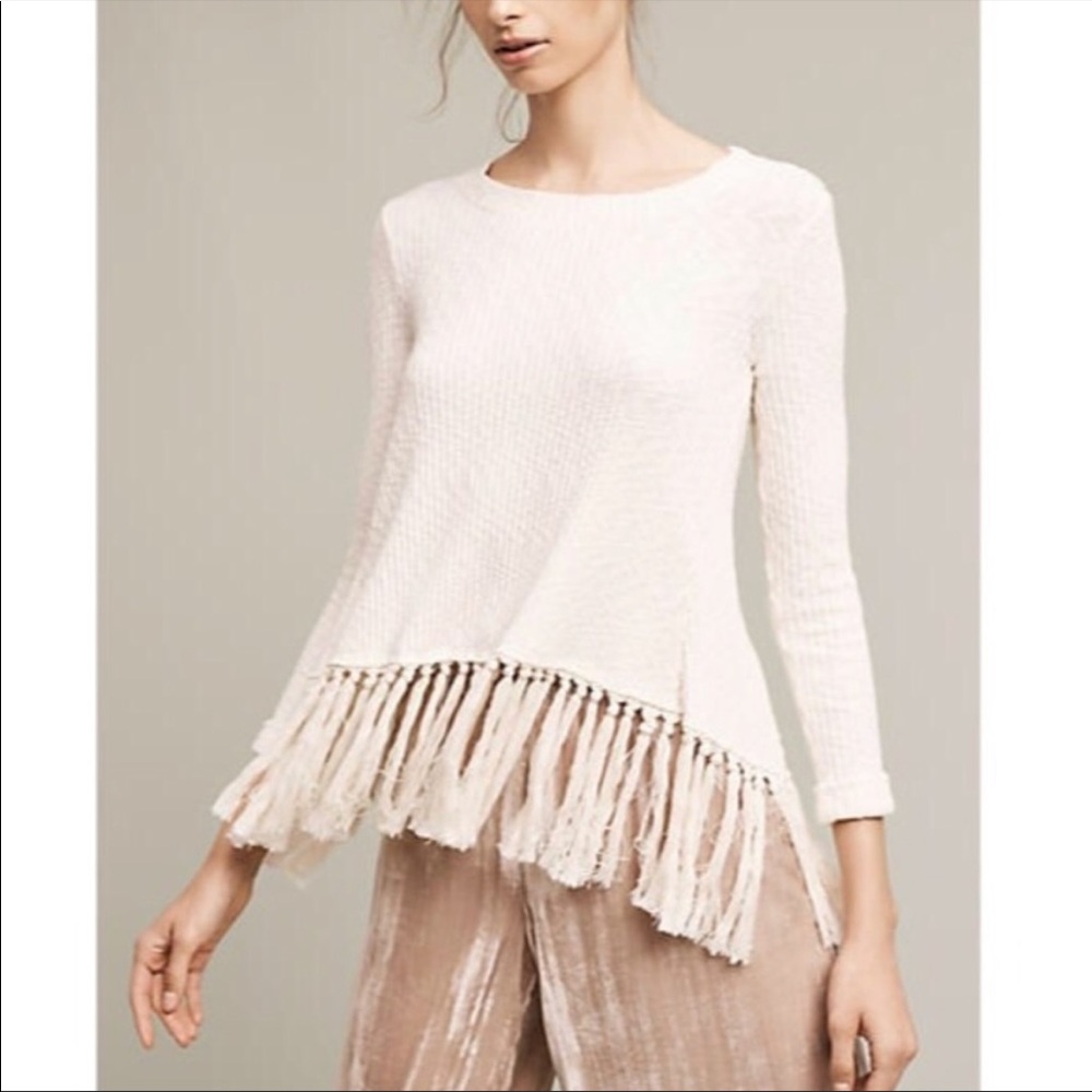 Eri & Ali Top with Tassle Fringe and Split Back